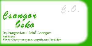 csongor osko business card